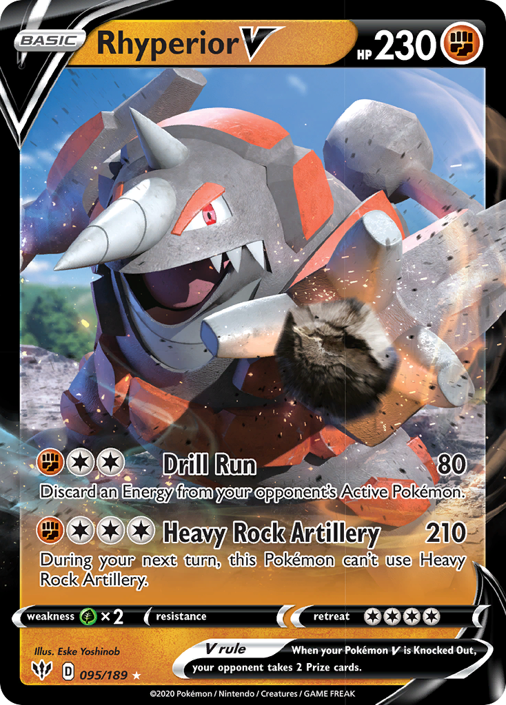 Rhyperior V (095/189) [Sword & Shield: Darkness Ablaze] | Chromatic Games