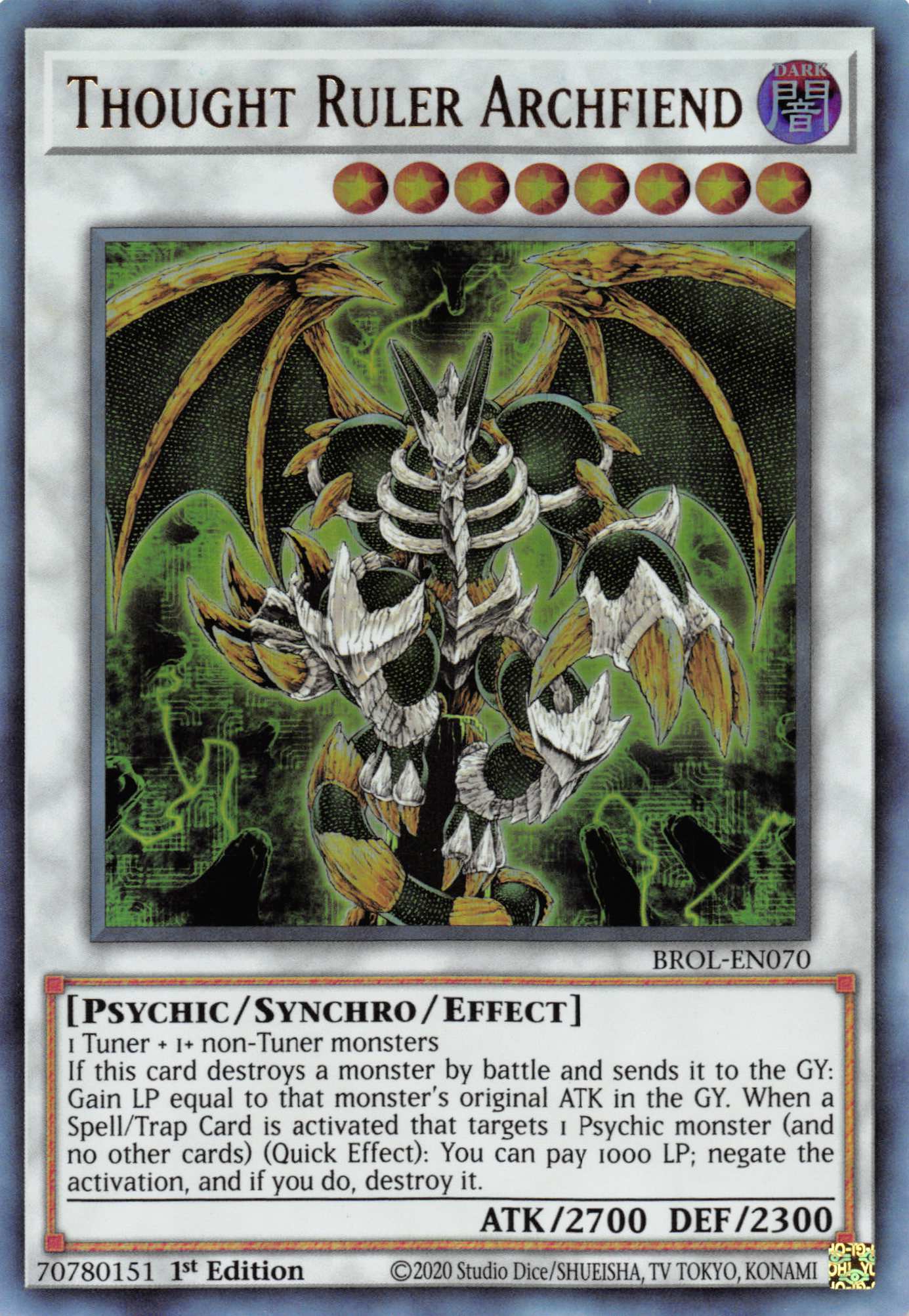 Thought Ruler Archfiend [BROL-EN070] Ultra Rare | Chromatic Games