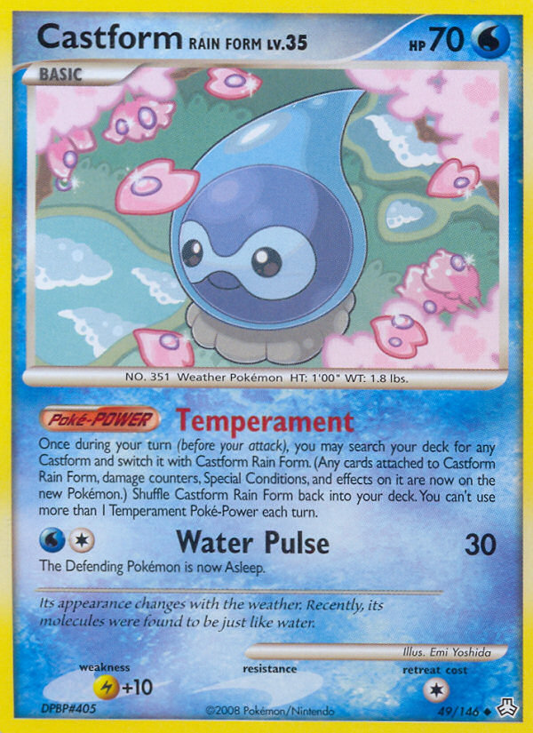 Castform Rain Form (49/146) [Diamond & Pearl: Legends Awakened] | Chromatic Games