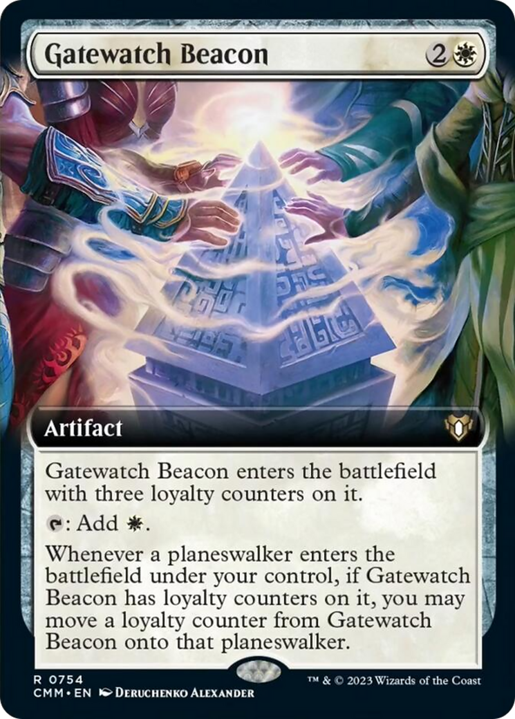 Gatewatch Beacon (Extended Art) [Commander Masters] | Chromatic Games