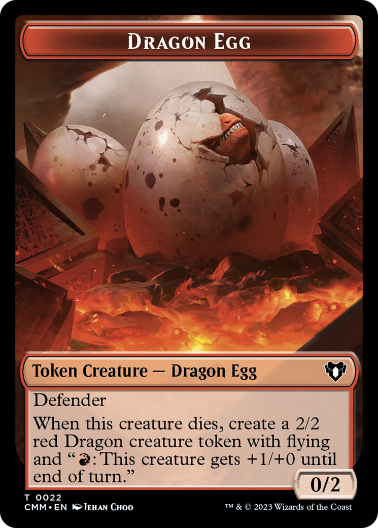 Dragon Egg Token [Commander Masters Tokens] | Chromatic Games