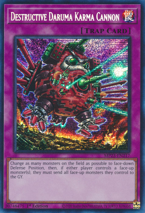Destructive Daruma Karma Cannon [MP23-EN217] Prismatic Secret Rare | Chromatic Games