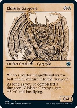 Cloister Gargoyle Showcase 302 (Adventures in the Forgotten Realms)  - Foil | Chromatic Games