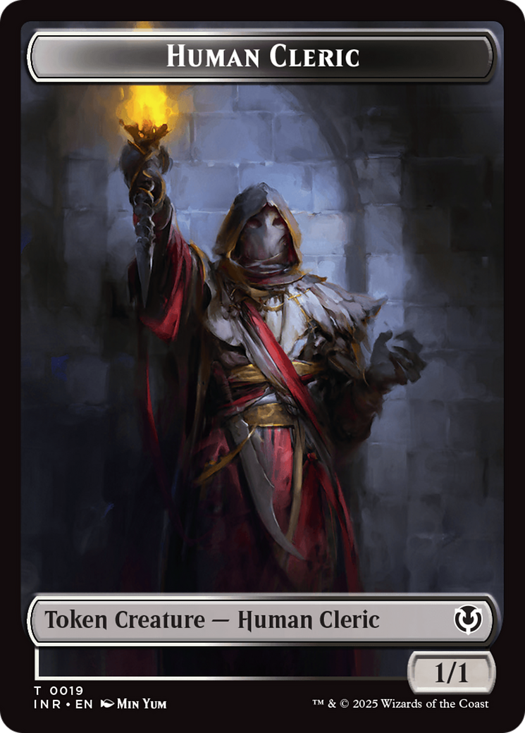 Demon // Human Cleric Double-Sided Token [Innistrad Remastered Tokens] | Chromatic Games