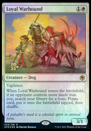 Loyal Warhound [Dungeons & Dragons: Adventures in the Forgotten Realms Prerelease Promos] | Chromatic Games