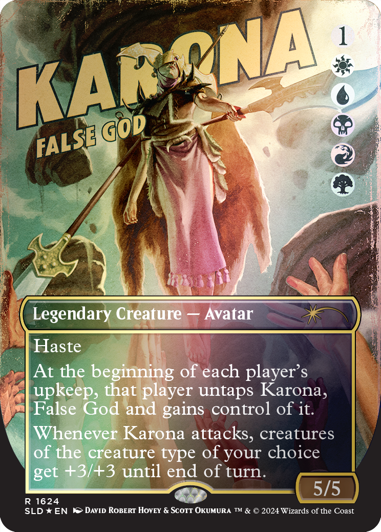 Karona, False God (Rainbow Foil) [Secret Lair Drop Series] | Chromatic Games