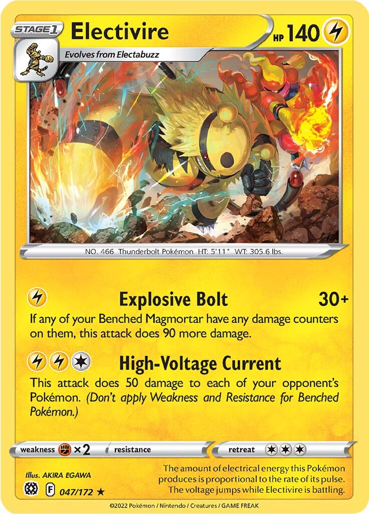 Electivire (047/172) [Sword & Shield: Brilliant Stars] | Chromatic Games