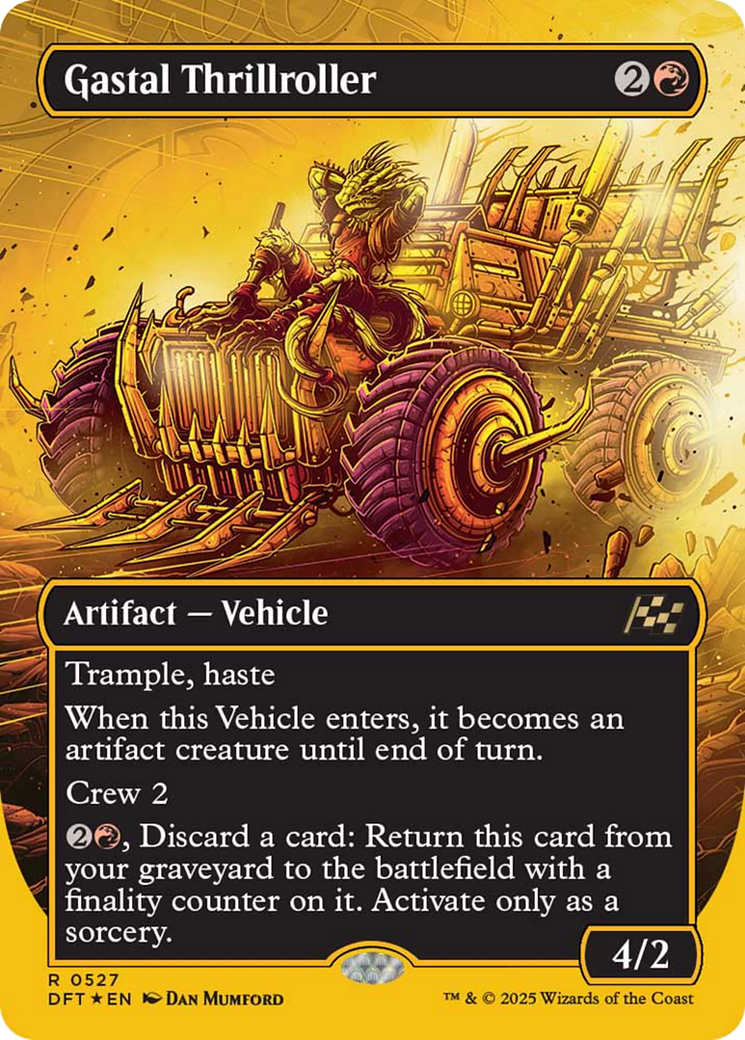 Gastal Thrillroller (Borderless) (First-Place Foil) [Aetherdrift] | Chromatic Games