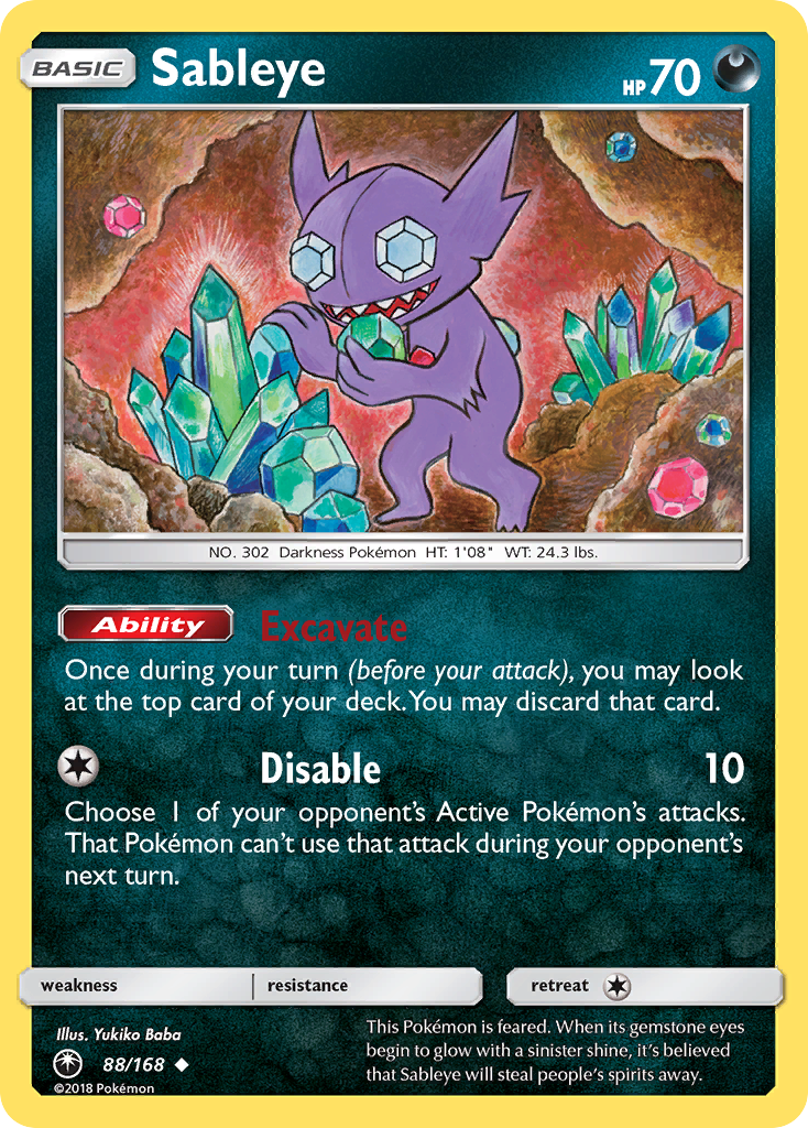 Sableye (88/168) [Sun & Moon: Celestial Storm] | Chromatic Games