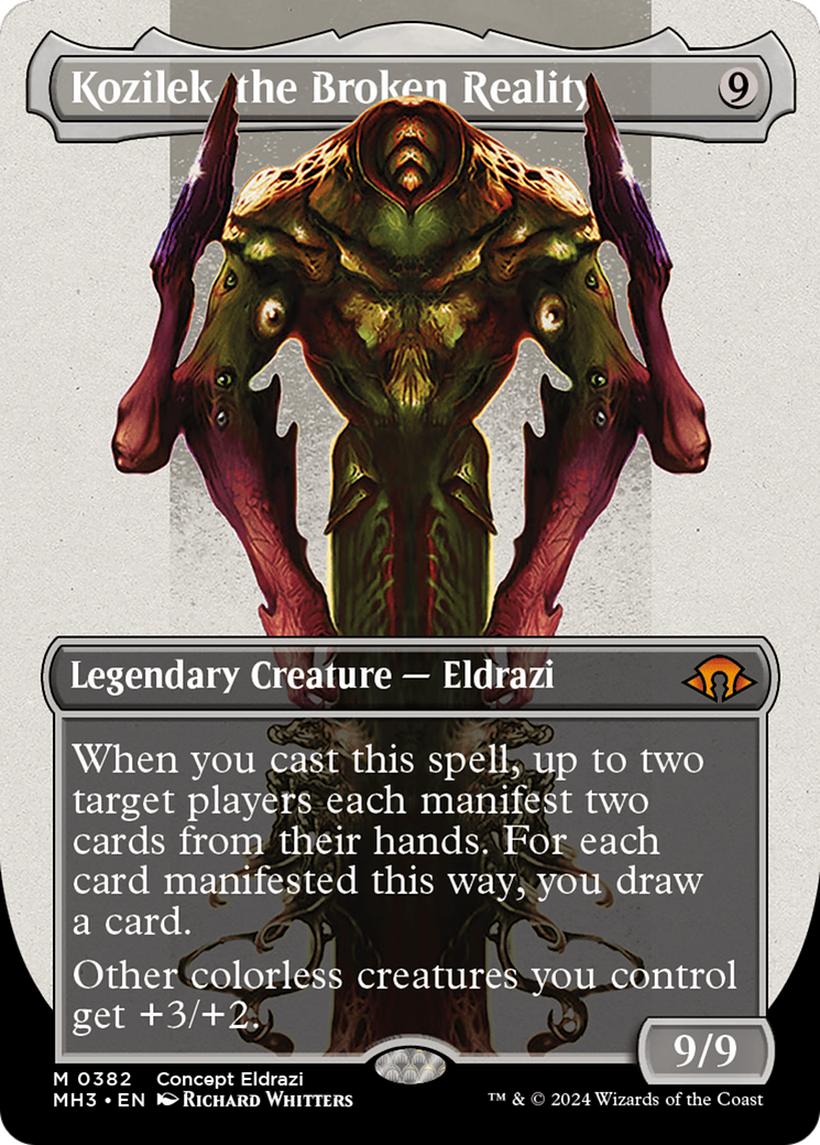 Kozilek, the Broken Reality (Borderless) (Serialized) [Modern Horizons 3] | Chromatic Games