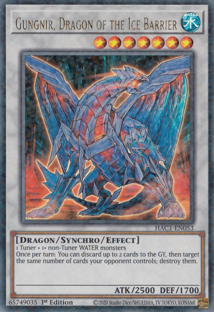 Gungnir, Dragon of the Ice Barrier (Duel Terminal) [HAC1-EN053] Parallel Rare | Chromatic Games