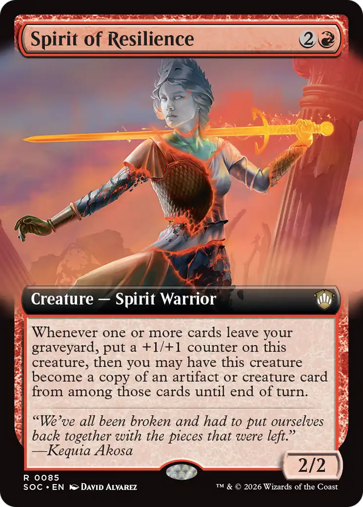 Spirit of Resilience (Extended Art) [Secrets of Strixhaven Commander] | Chromatic Games