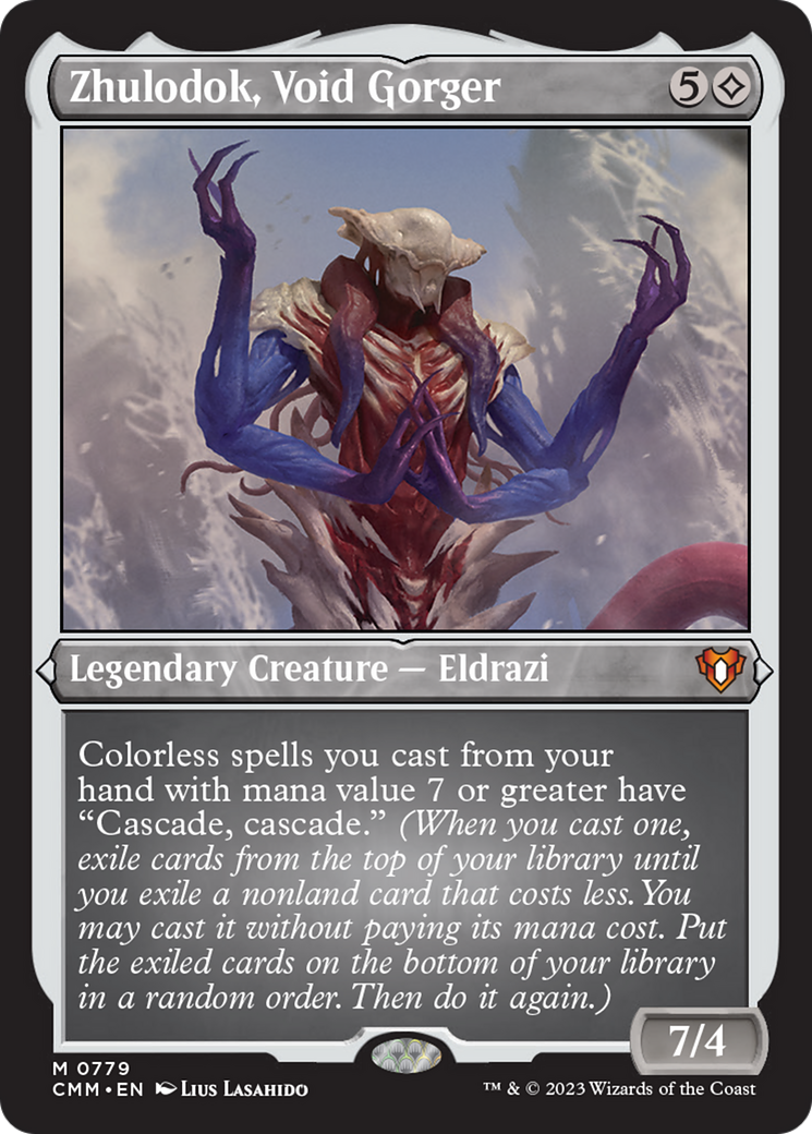 Zhulodok, Void Gorger (Display Commander) (Foil Etched) [Commander Masters] | Chromatic Games