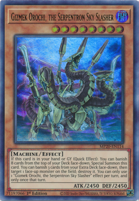 Gizmek Orochi, the Serpentron Sky Slasher [MP20-EN114] Ultra Rare | Chromatic Games