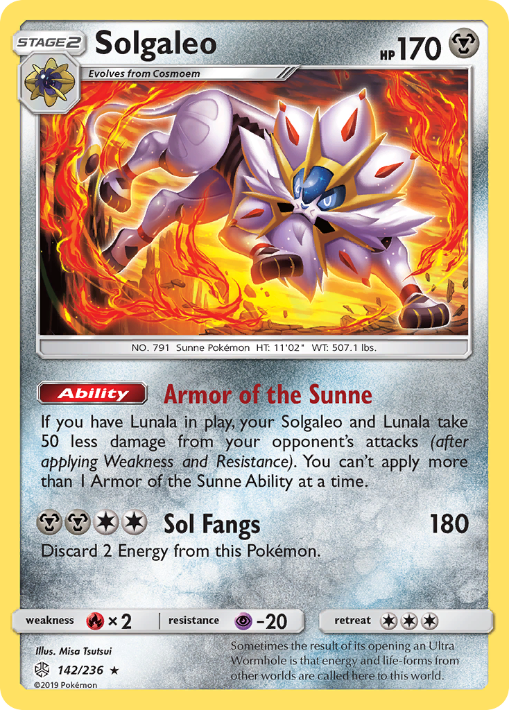 Solgaleo (142/236) [Sun & Moon: Cosmic Eclipse] | Chromatic Games