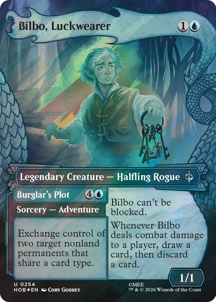 Bilbo, Luckwearer (Showcase) (Surge Foil) [The Hobbit] | Chromatic Games