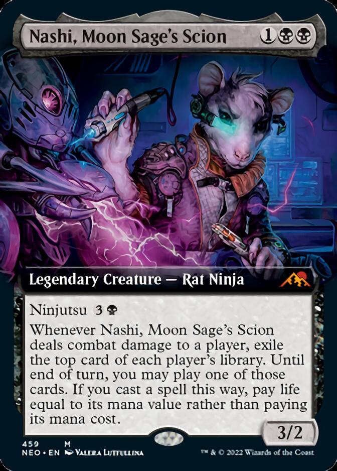 Nashi, Moon Sage's Scion (Extended Art) [Kamigawa: Neon Dynasty] | Chromatic Games