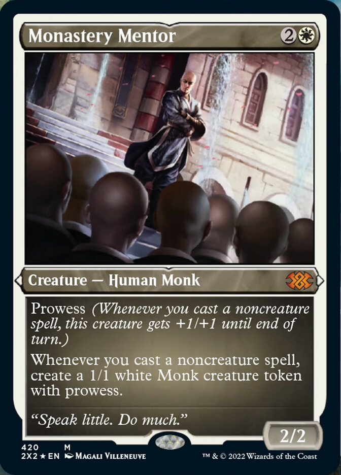 Monastery Mentor (Foil Etched) [Double Masters 2022] | Chromatic Games