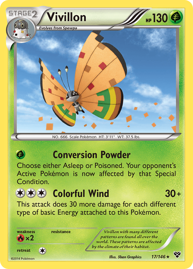 Vivillon (17/146) (High Plains Form/Orange Wings) [XY: Base Set] | Chromatic Games