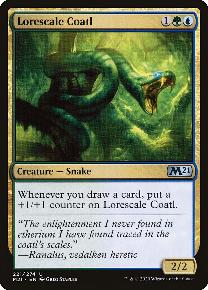 Lorescale Coatl 221 (Core Set 2021)  | Chromatic Games
