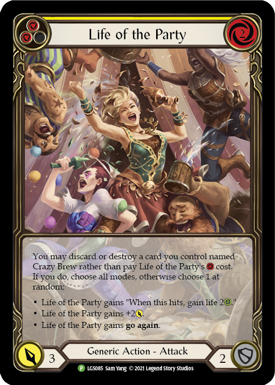 Life of the Party (Yellow) [LGS085] (Promo)  Rainbow Foil | Chromatic Games