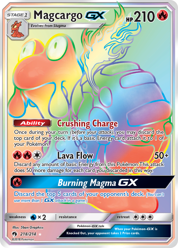 Magcargo GX (218/214) [Sun & Moon: Lost Thunder] | Chromatic Games