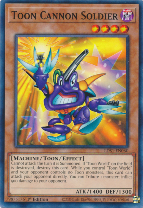 Toon Cannon Soldier [LDS1-EN060] Common | Chromatic Games