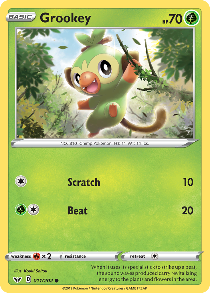 Grookey (011/202) [Sword & Shield: Base Set] | Chromatic Games