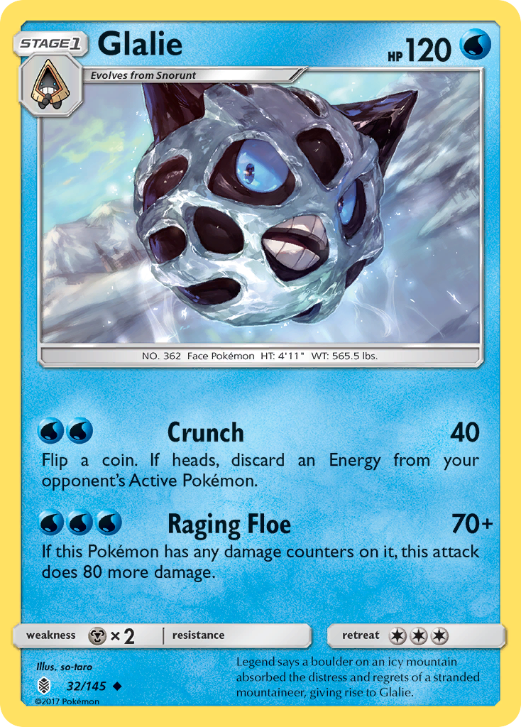 Glalie (32/145) [Sun & Moon: Guardians Rising] | Chromatic Games