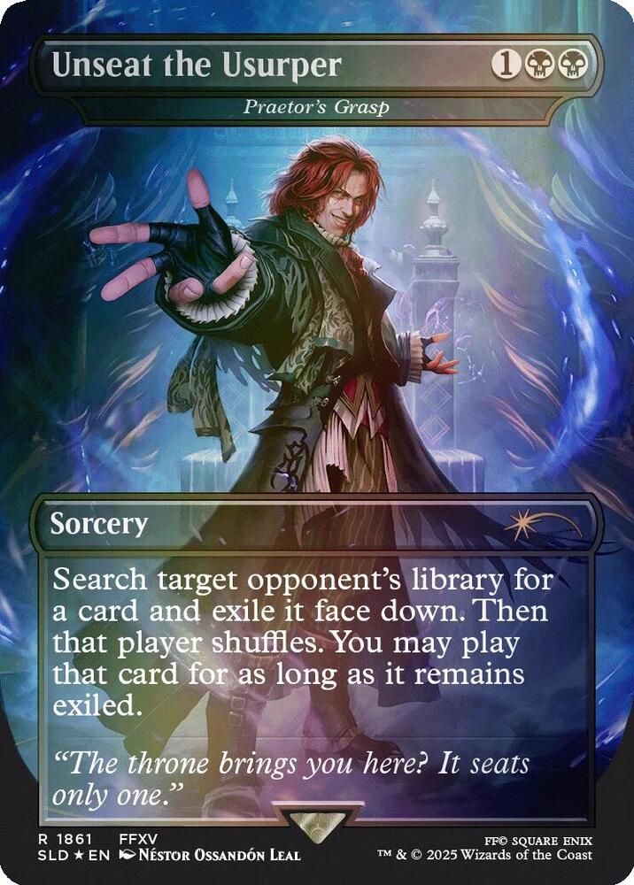 Unseat the Usurper // Praetor's Grasp 1861 (Secret Lair Drop Series)  - Borderless Rainbow Foil | Chromatic Games