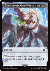 Emblem - Sephiroth, One-Winged Angel // Robot Warrior Double-Sided Token [FINAL FANTASY Tokens] | Chromatic Games