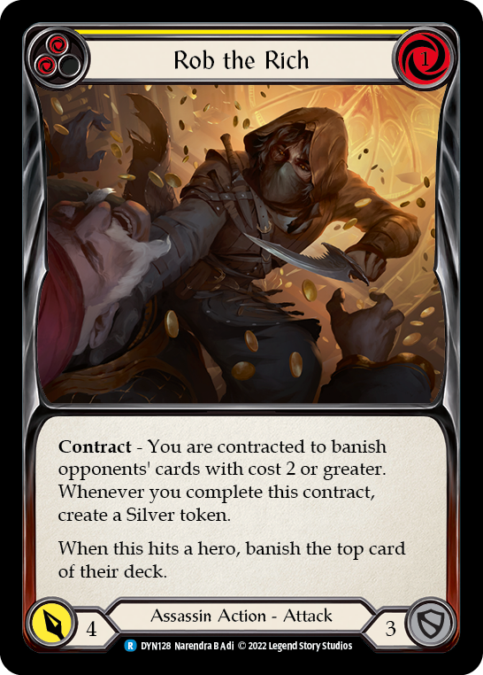 Rob the Rich (Yellow) [DYN128] (Dynasty)  Rainbow Foil | Chromatic Games