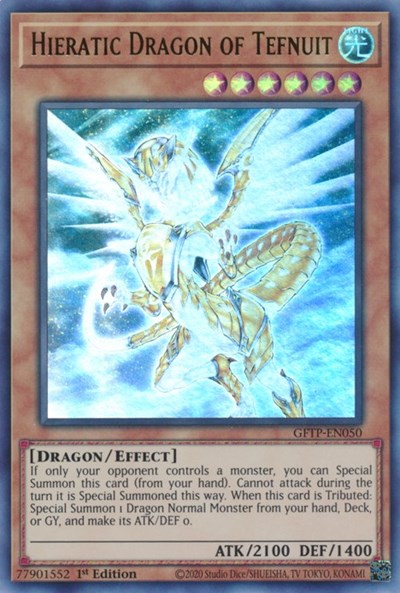 Hieratic Dragon of Tefnuit [GFTP-EN050] Ultra Rare | Chromatic Games