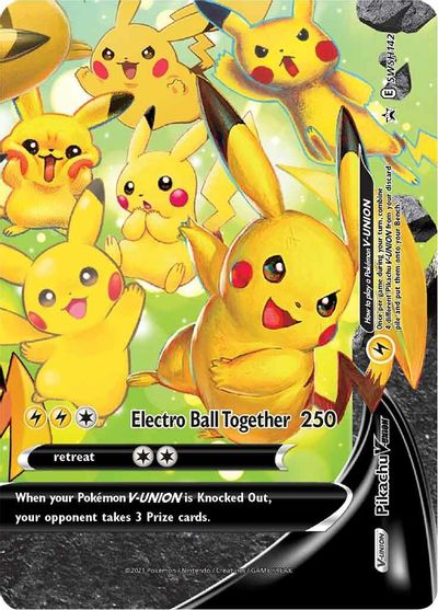 Pikachu V-UNION (SWSH142) (Celebrations) [Sword & Shield: Black Star Promos] | Chromatic Games