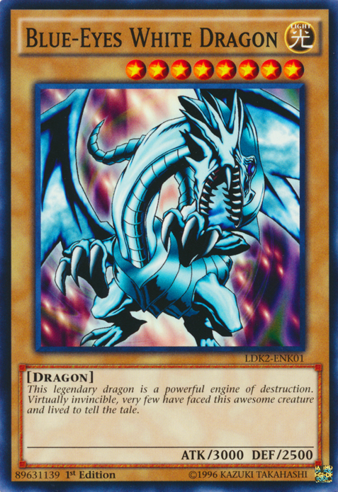Blue-Eyes White Dragon (Version 1) [LDK2-ENK01] Common | Chromatic Games
