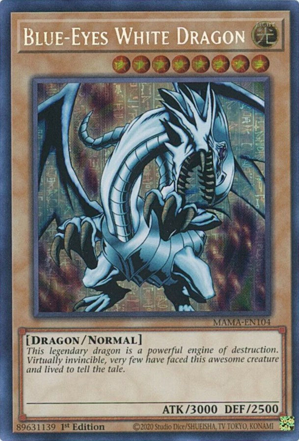 Blue-Eyes White Dragon [MAMA-EN104] Secret Pharaoh's Rare | Chromatic Games