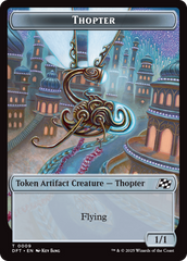 Golem (0015) // Thopter (0009) Double-Sided Token [Aetherdrift Tokens] | Chromatic Games
