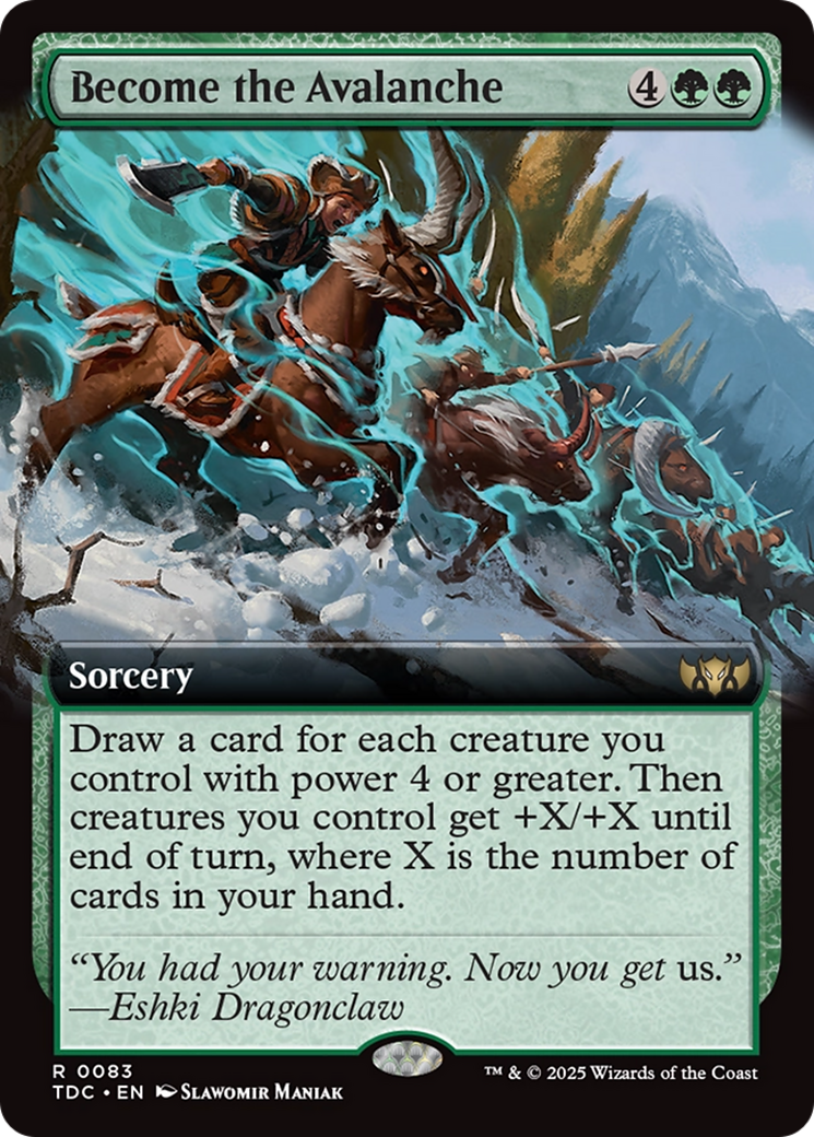 Become the Avalanche (Extended Art) [Tarkir: Dragonstorm Commander] | Chromatic Games