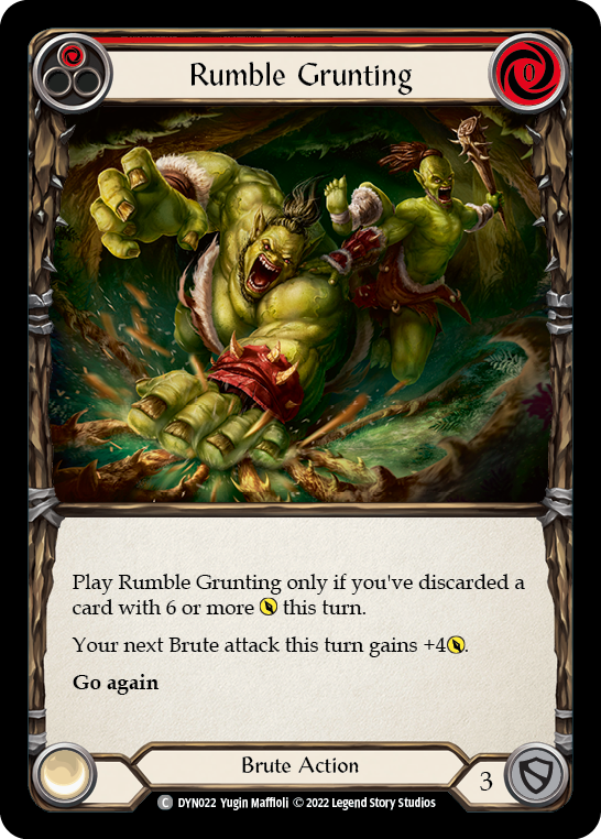 Rumble Grunting (Red) [DYN022] (Dynasty)  Rainbow Foil | Chromatic Games