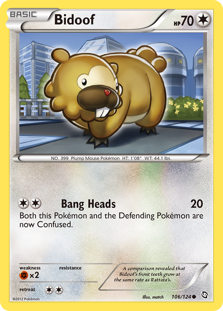 Bidoof (106/124) [Black & White: Dragons Exalted] | Chromatic Games