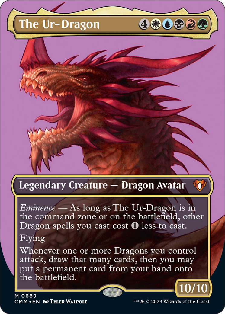 The Ur-Dragon (Borderless Profile) [Commander Masters] | Chromatic Games