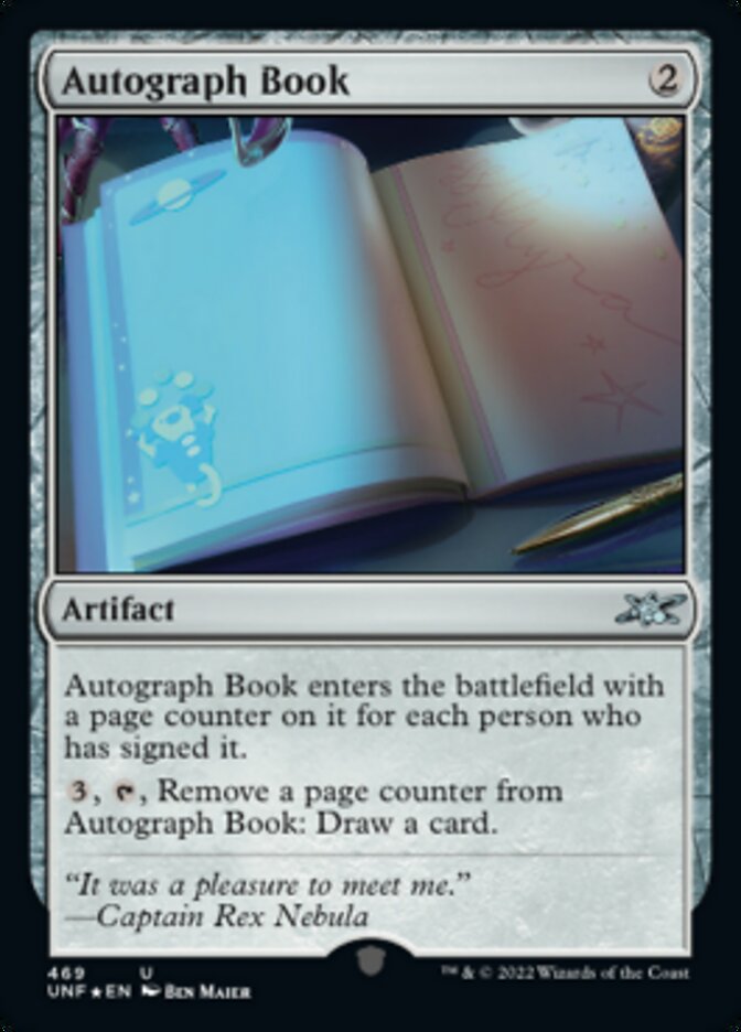 Autograph Book (Galaxy Foil) [Unfinity] | Chromatic Games