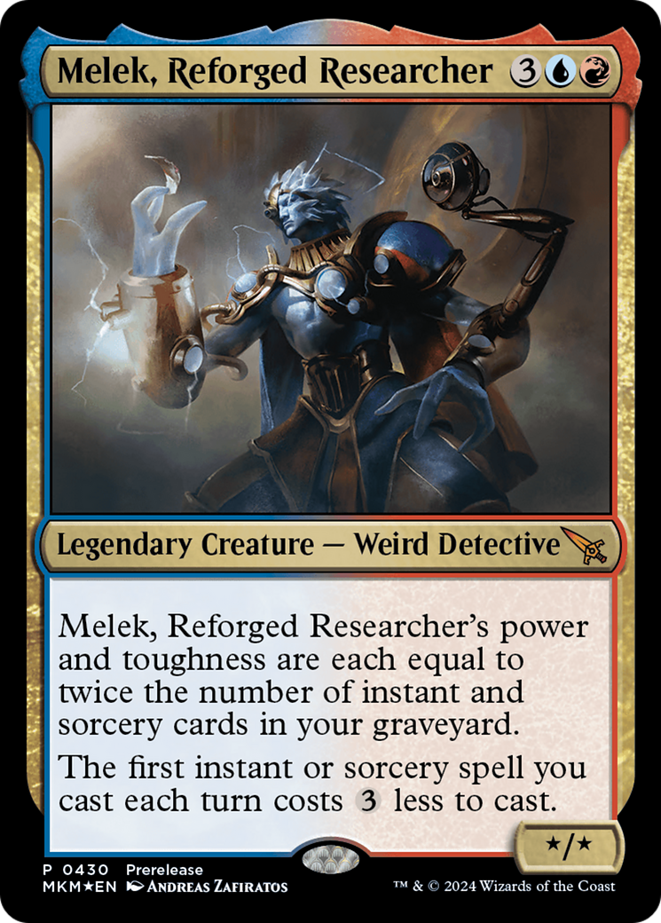 Melek, Reforged Researcher [Murders at Karlov Manor Prerelease Promos] | Chromatic Games