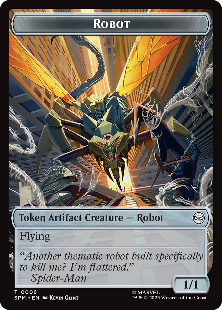 Food // Robot Double-Sided Token [Marvel's Spider-Man Tokens] | Chromatic Games