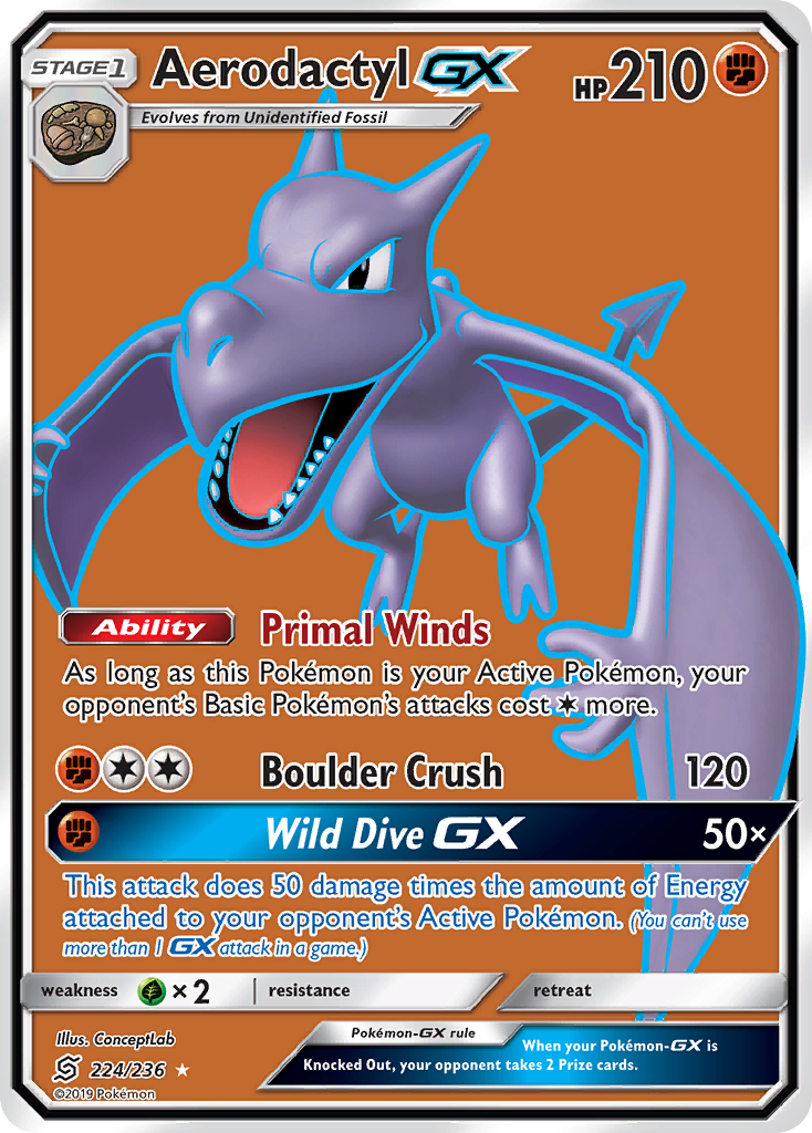 Aerodactyl GX (224/236) [Sun & Moon: Unified Minds] | Chromatic Games