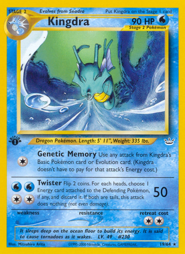 Kingdra (19/64) [Neo Revelation 1st Edition] | Chromatic Games