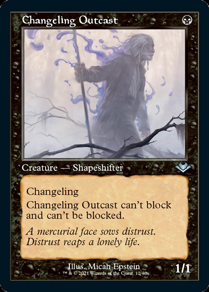 Changeling Outcast (Retro Foil Etched) [Modern Horizons] | Chromatic Games