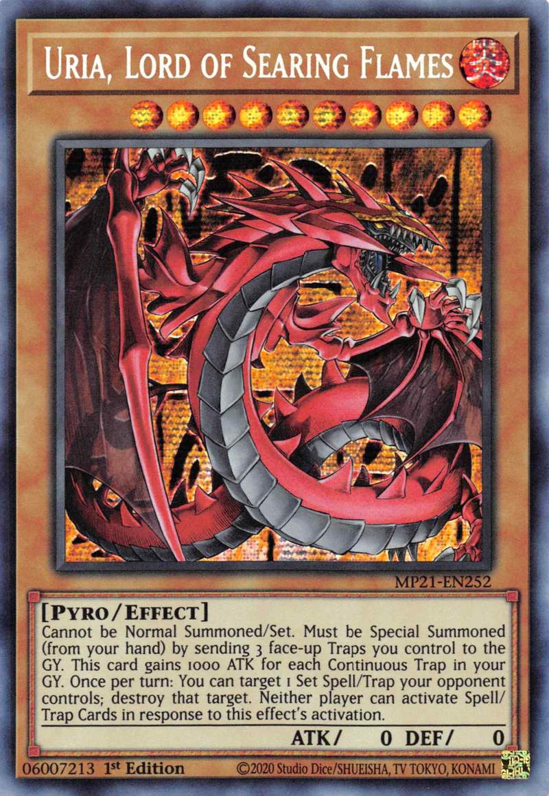 Uria, Lord of Searing Flames [MP21-EN252] Prismatic Secret Rare | Chromatic Games