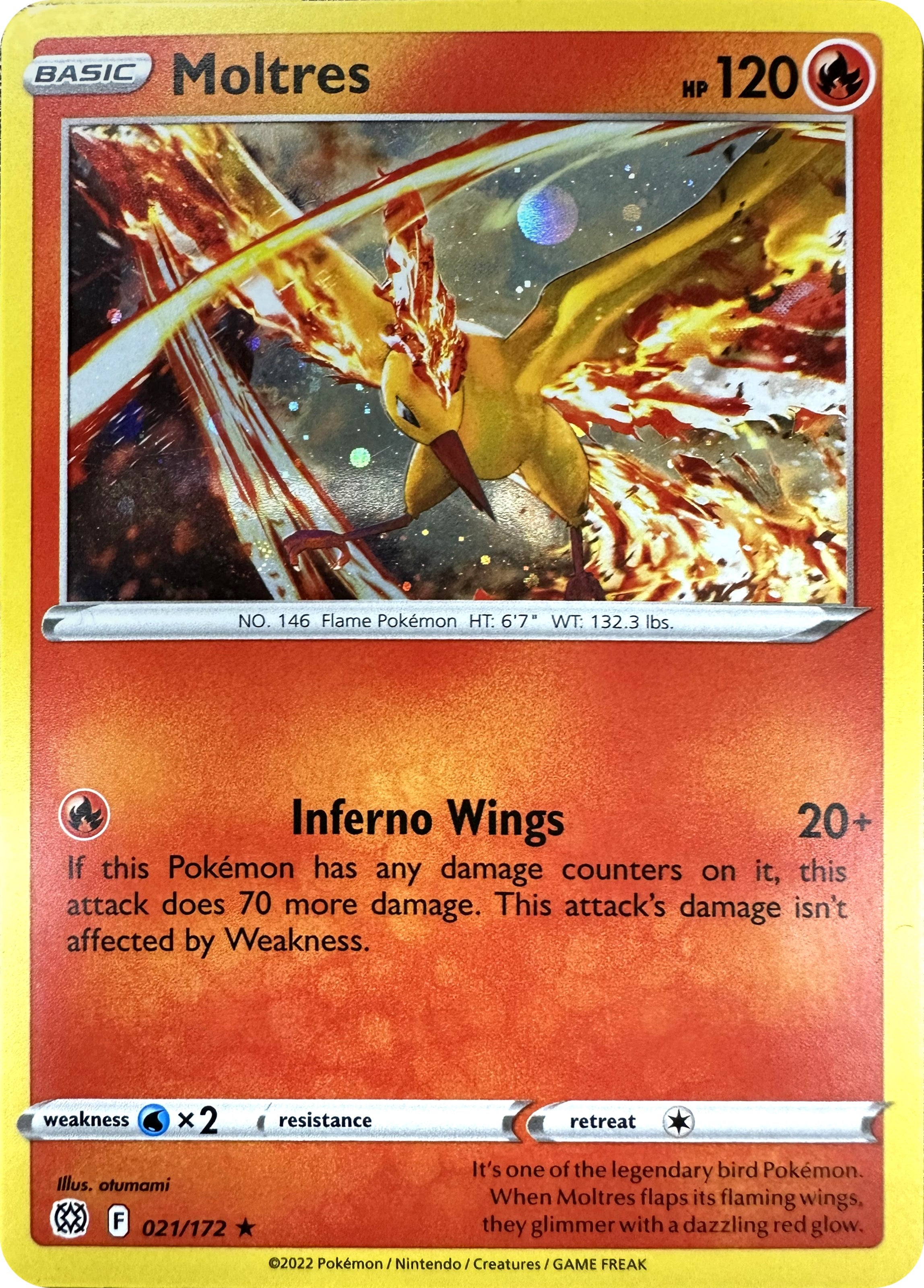 Moltres (021/172) (Cosmos Holo) [Sword & Shield: Brilliant Stars] | Chromatic Games