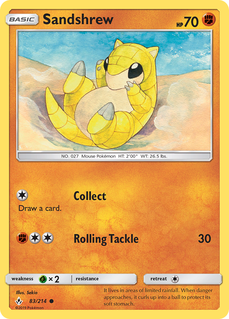 Sandshrew (83/214) [Sun & Moon: Unbroken Bonds] | Chromatic Games